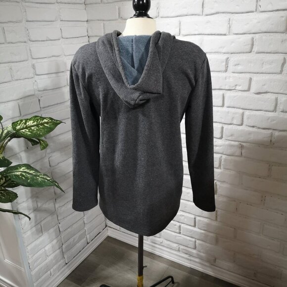 Bearsland Ladies Size Medium Grey Breastfeeding Faux Fur Lined Drawstring Hoodie - Picture 2 of 11